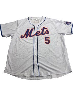 New York Mets David Wright Jersey White 2XL Button-Up Baseball Shirt